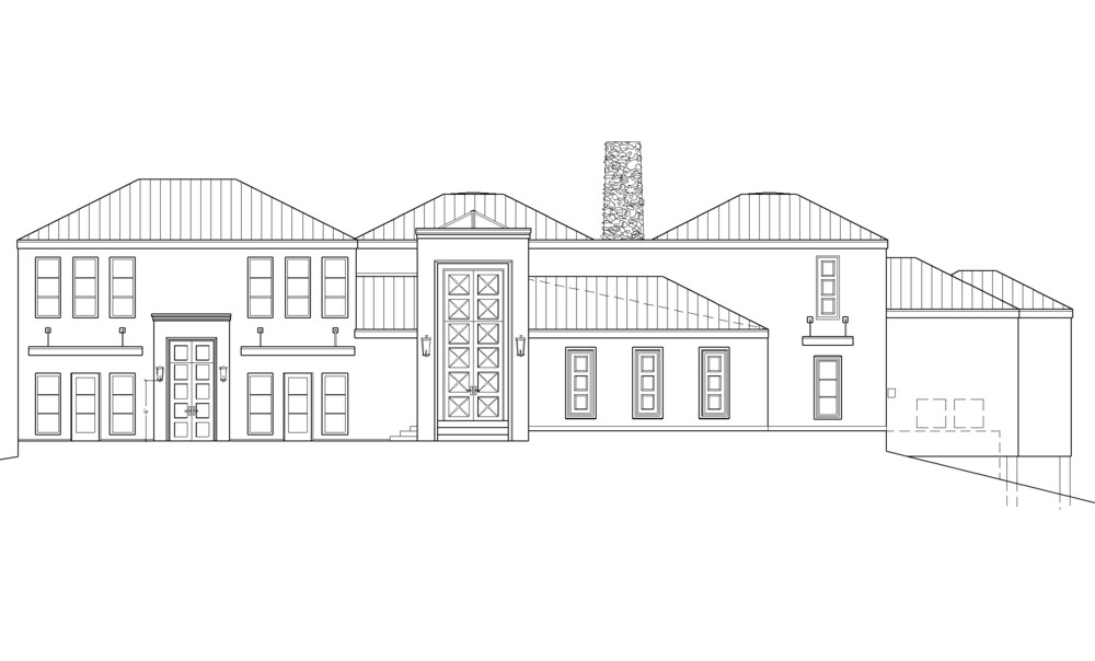 Front Elevation of New Home Being Built by Boutros Construction on Hunters Trail in the Memorial Area